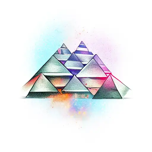 pyramids  tattoo design idea