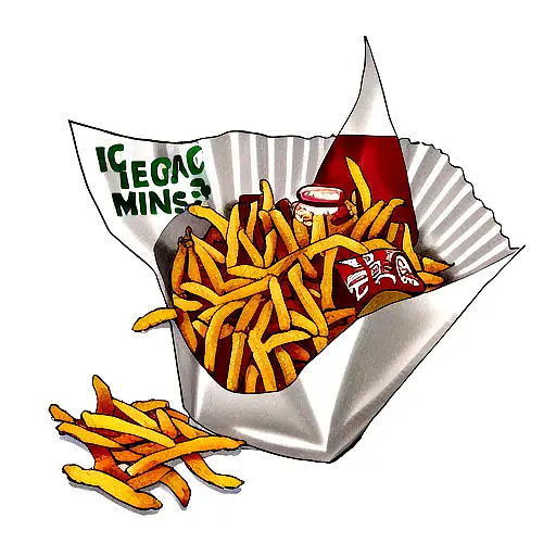 mc fries tattoo design idea