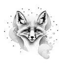 Fox running tattoo design idea