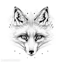 Fox running tattoo design idea