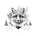 Fox running tattoo design idea