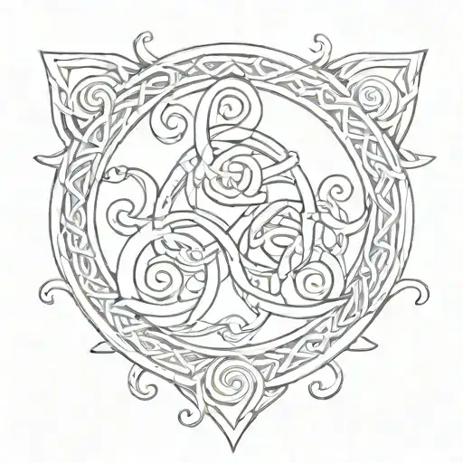 celtic triskele tattoo design idea