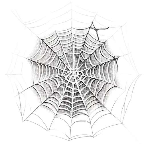 Spider Web tattoo design idea