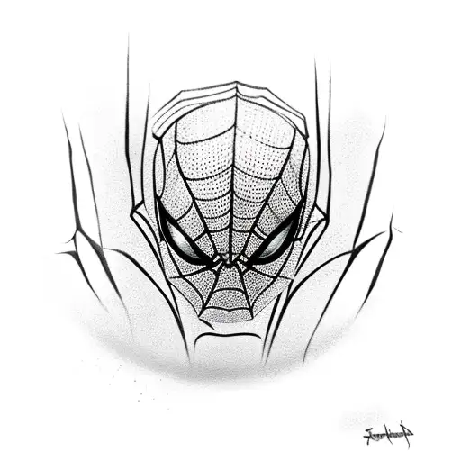 web spider man tattoo design idea