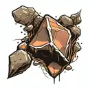 rock pebble dropping tattoo design idea