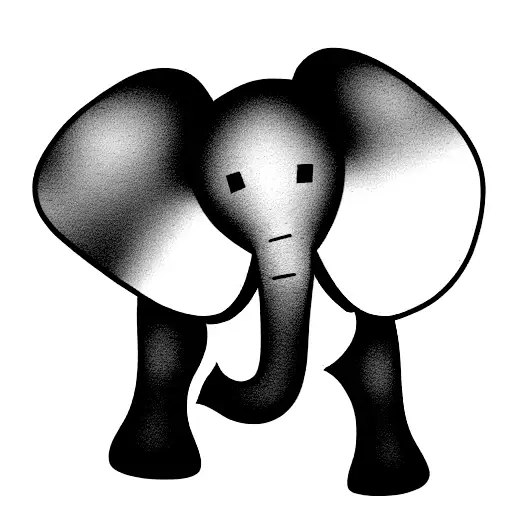Elephant, growth tattoo design idea