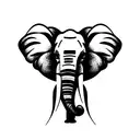 Elephant, growth tattoo design idea