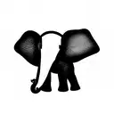 Elephant, growth tattoo design idea