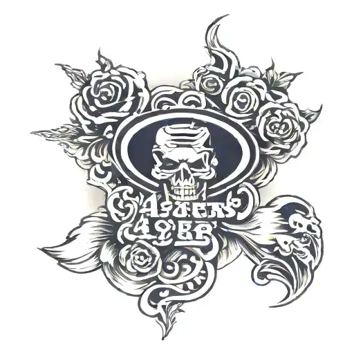 49ers logo and grandpas death date tattoo tattoo design idea