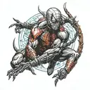 spider man, Deadpool, venom, ironman, Vikings, 4k quality,marvel universe full color tattoo design idea