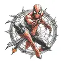 spider man, Deadpool, venom, ironman, Vikings, 4k quality,marvel universe full color tattoo design idea