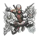 spider man, Deadpool, venom, ironman, Vikings, 4k quality,marvel universe full color tattoo design idea