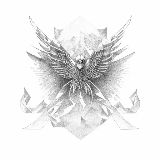 adler der über ein Meer fliegt tattoo design idea