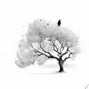 3 birds sitting in a tree tattoo design idea