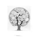 3 birds sitting in a tree tattoo design idea