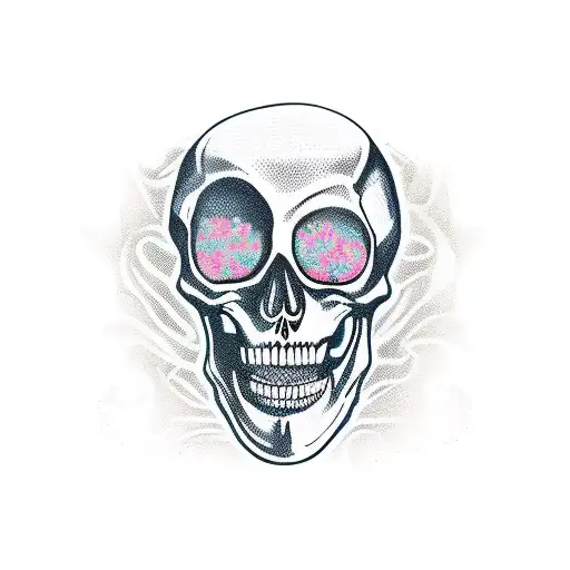 pirate skeleton skinny tattoo design idea