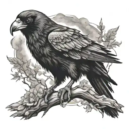 Linkin park crow tattoo design idea