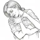 Lesbian hand choking tattoo design idea