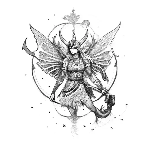 viking fairy tattoo design idea