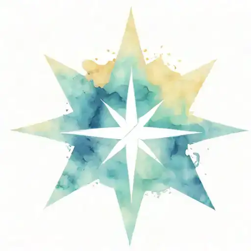 nautical star map surrounded tattoo design idea