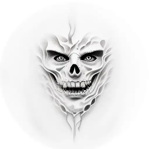 a hollow person tattoo design idea