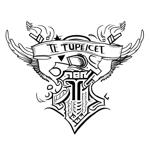 text "Σίσυφος" on back triceps, first three letters in black and last three letters in red  tattoo design idea