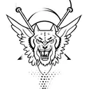 text "Σίσυφος" on back triceps, first three letters in black and last three letters in red  tattoo design idea