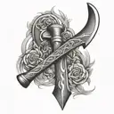 tomahawk axe tattoo design idea