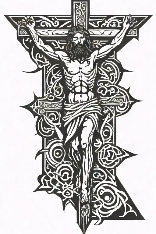  jesus christ and the cross tattoo tattoo design idea