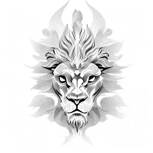 WINGED LION  tattoo design idea