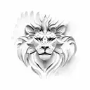WINGED LION  tattoo design idea