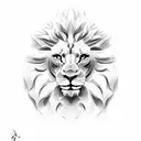 winged lion  tattoo design idea