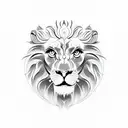 winged lion  tattoo design idea