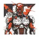 terminator in samurai armor tattoo design idea