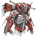 terminator in samurai armor tattoo design idea