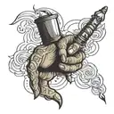 first pump high five pointing tattoo design idea