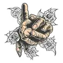 first pump high five pointing tattoo design idea