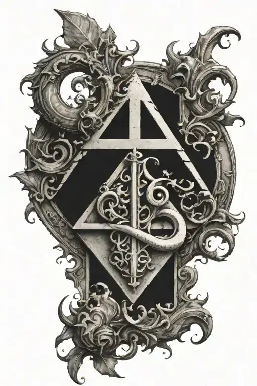 god symbol in alchemy tattoo design idea