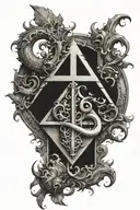 god symbol in alchemy tattoo design idea