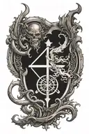god symbol in alchemy tattoo design idea