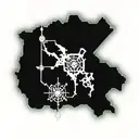 Nautical map tattoo design idea