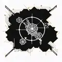 Nautical map tattoo design idea