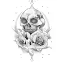 granny and grandson tattoo design idea