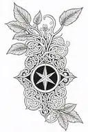 rectangular tattoo with ayahuasca leaves and vines in a alex grey psychedelic style  tattoo design idea
