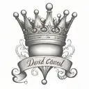 the name david cursive writing and a kings crown for a female neck  symbol love  tattoo design idea