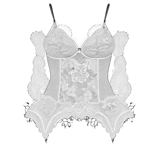 lace lingerie with a delicate garter tattoo design idea