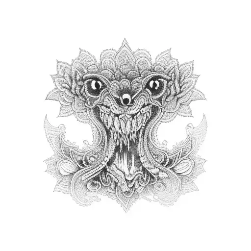 lace garter band tattoo design idea