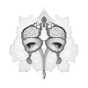 lace lingerie with a delicate garter tattoo design idea