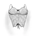 lace lingerie with a delicate garter tattoo design idea