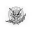 lace garter band tattoo design idea